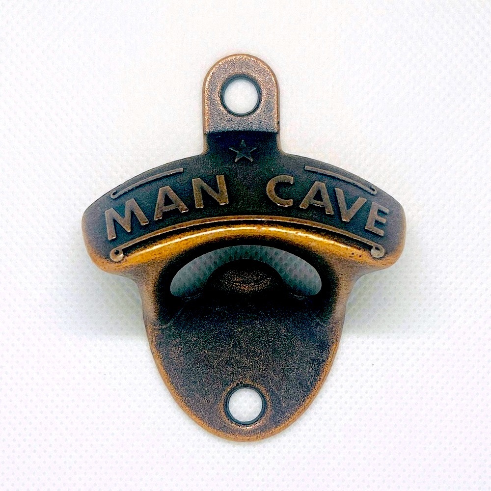 “Man Cave” beer bottle opener w/hardware
